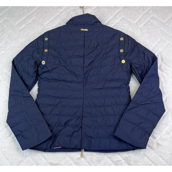 Lilly Pulitzer Women's Navy Blue 2 In 1 Haisley Puffer Jacket Vest $298 - Sz 00 - Picture 3 of 6